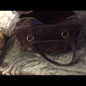 Purple Embossed Overnight Duffel Bag